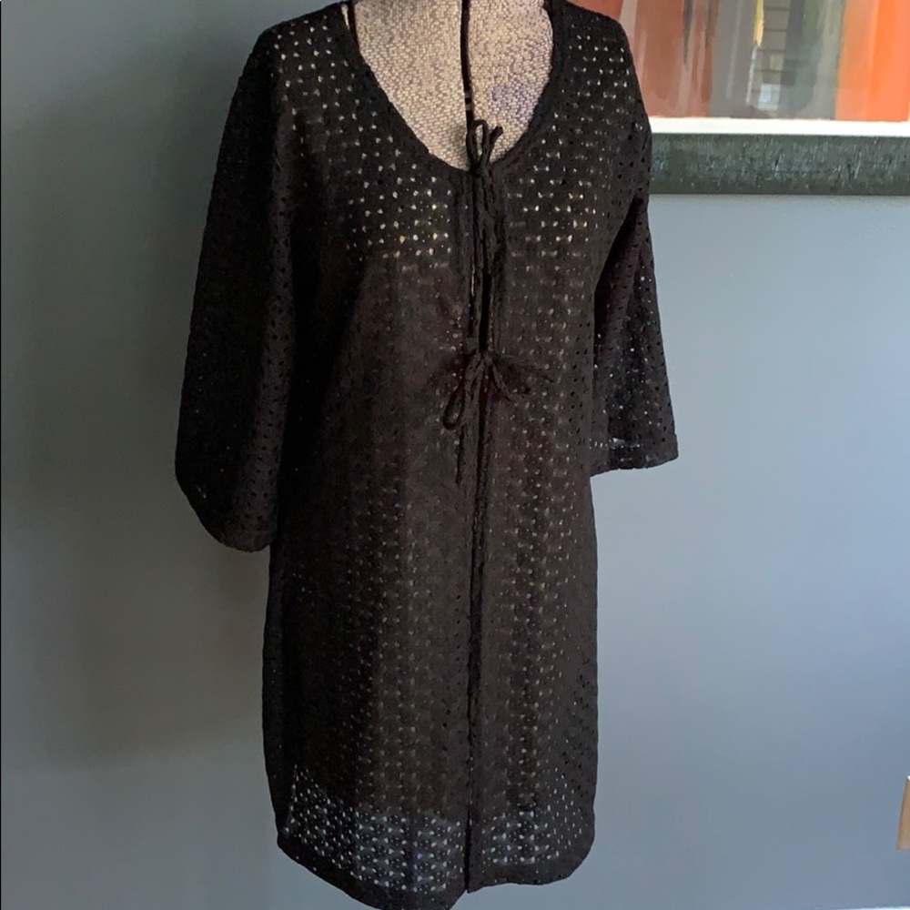 Anne Cole Black Swim Coverup